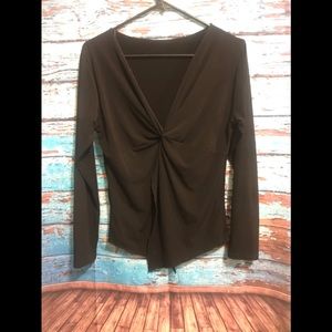 CLASSY AND SEXY FRONT SLIT EVENING BLOUSE